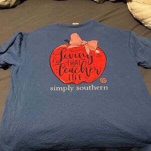 Simply Southern Kids Blue Tee - Living That Teacher Life Design